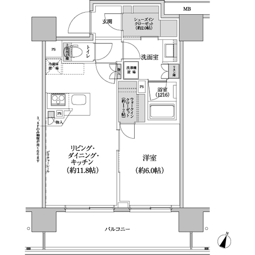 間取図（40D-1aタイプ）