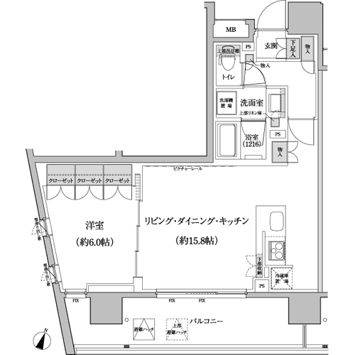 間取図（50Aタイプ）