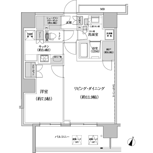 間取図（50Cタイプ）