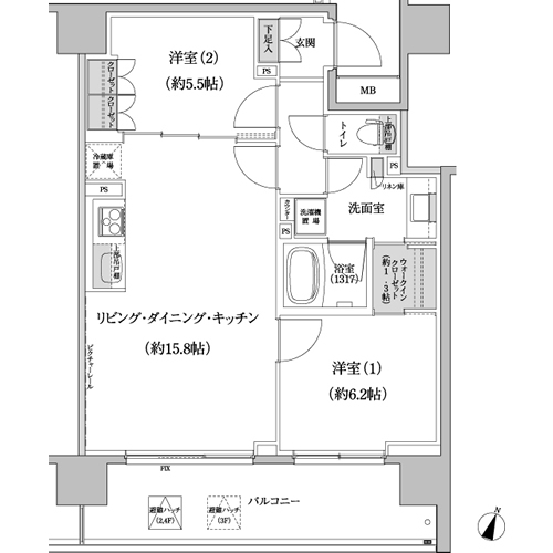 間取図（60Cタイプ）