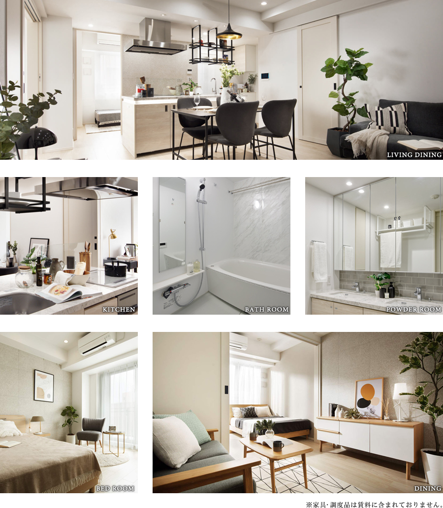 ザ・パークハビオSOHO祐天寺:リビング・ベッドルームの写真